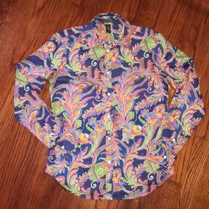 Lauren multicolored button down